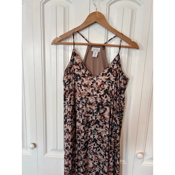 Nicole Miller‎ Tan Animal Print Maxi Dress Size Medium - Image 3