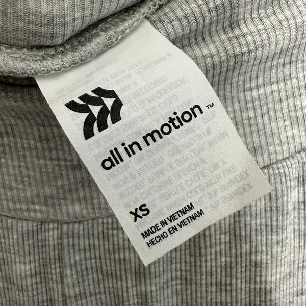 All in Motion Lounge Pants Womens XS Gray Wide Leg Ribbed High Waist Modal Soft - Image 5