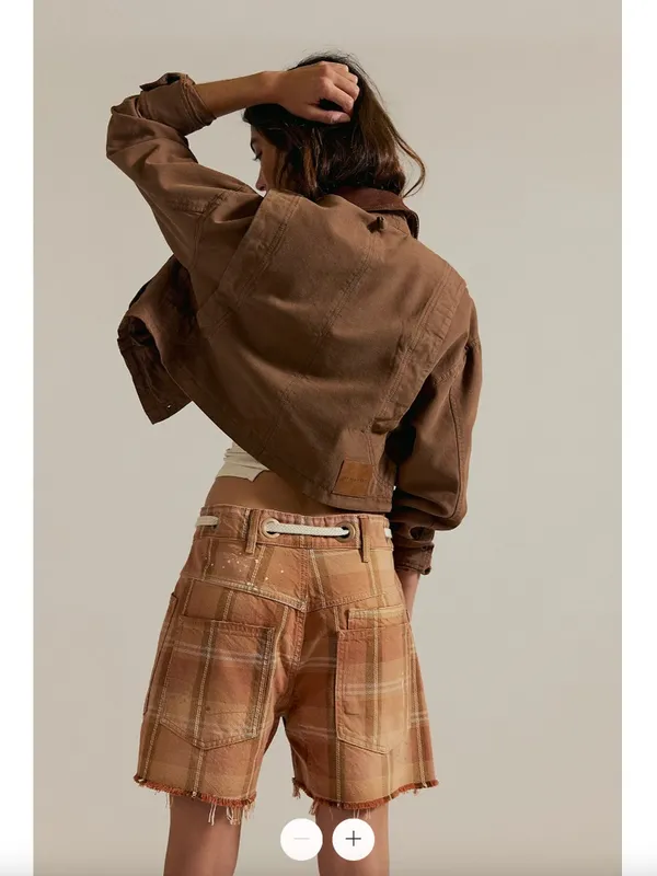 NWOT Free People We The Free Moxie Printed Barrel Shorts - Image 2