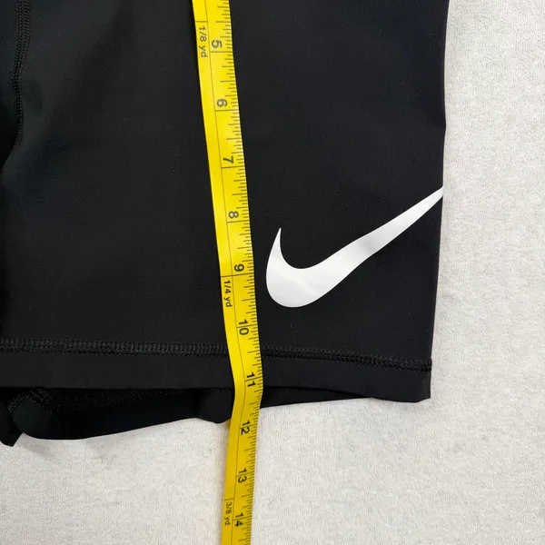Nike Pro Dri-FIT Women’s Compression Shorts Medium Black Logo Waistband - Image 6