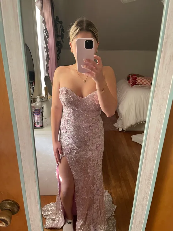 Jovani Lavender Prom Dress - Image 3