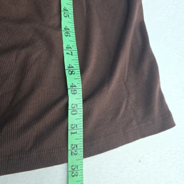Marine Layer NWT 51Y Lexi Rib Ruched Turtleneck Dress Cocoa Brown Small‎ - Image 11