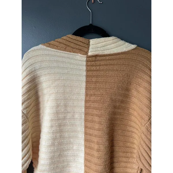 Anthropologie Colorblock Ribbed Knit Sweater Size L - Image 7