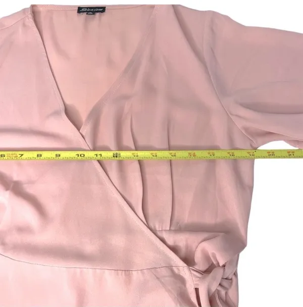 Short Sleeve V Neck Wrap Top - Image 4