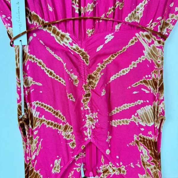 Young Fabulous & Broke Boho Pink Printed Maxi Dress - Image 3