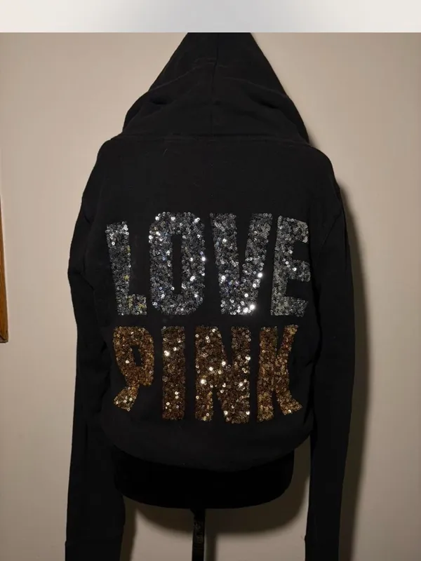 Victoria’s Secret PINK Sequin Jacket Size Large - Image 4