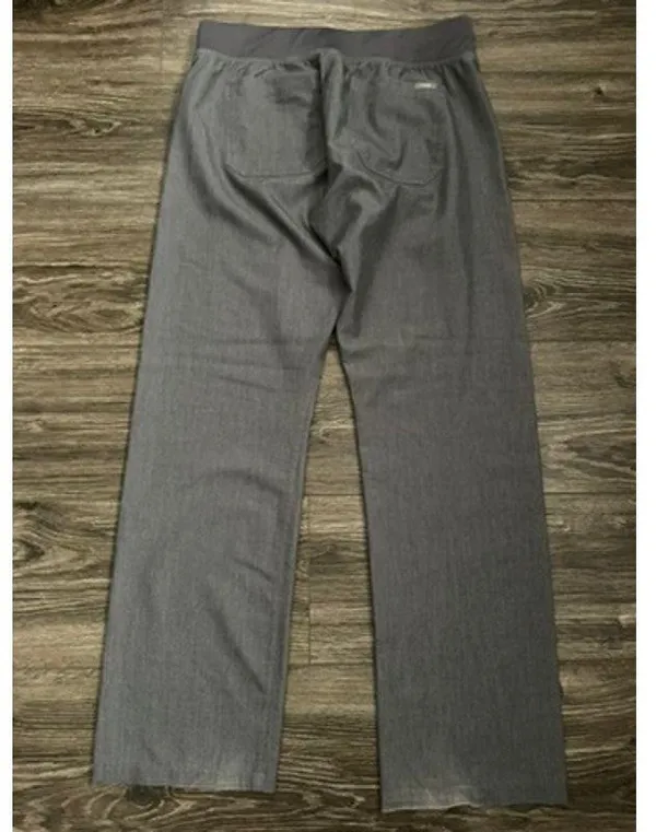 Figs Livingston Basic Scrub Pants Womens S Gray Straight Leg FIONx Medical - Image 6