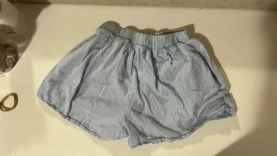 Amazon Cute blue and white striped shorts - Image 2