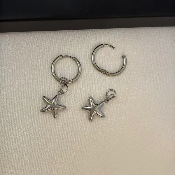 Star Dangle Drop Earrings for Men Women Streetwear Punk Hip Hop Unisex Style - Image 3