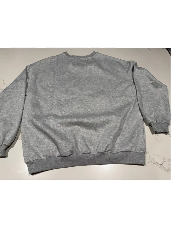 NEW Gray Mon Amour Dog Graphic Sweatshirt M - Image 2