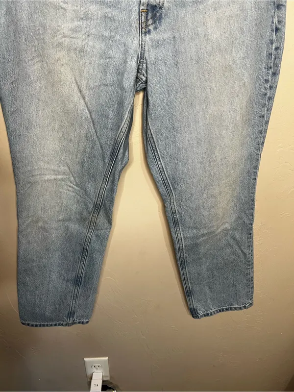 Everlane The Curvy 90’s Cheeky Straight‎ Ankle High Rise Button Fly Denim Jeans - Image 4
