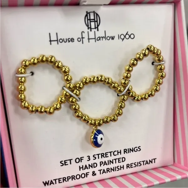 NWT ⚜️🧿⚜️ House of Harlow 1960 set of 3 Stretch‎ Rings - Image 4