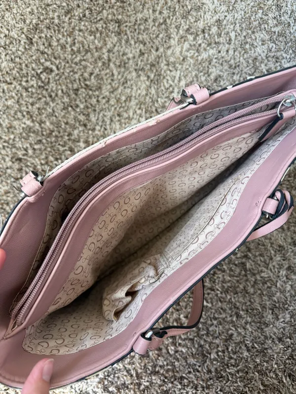 Guess Los Angeles Blush Pink Tote Bag Purse - Image 4