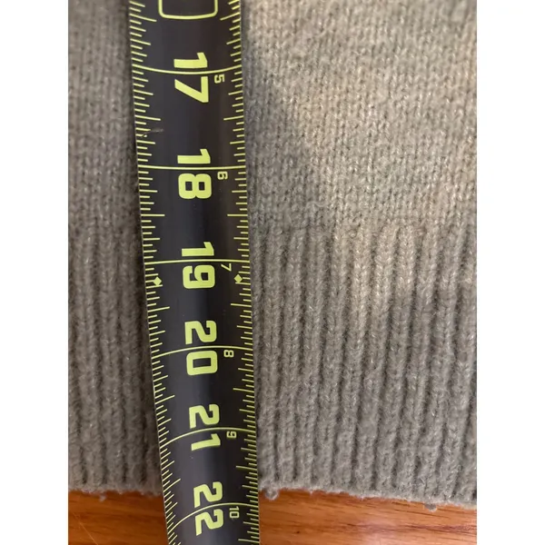 Abercrombie & Fitch XS Sage Green Wool Blend Crewneck Sweater Long Sleeve Ribbed - Image 6