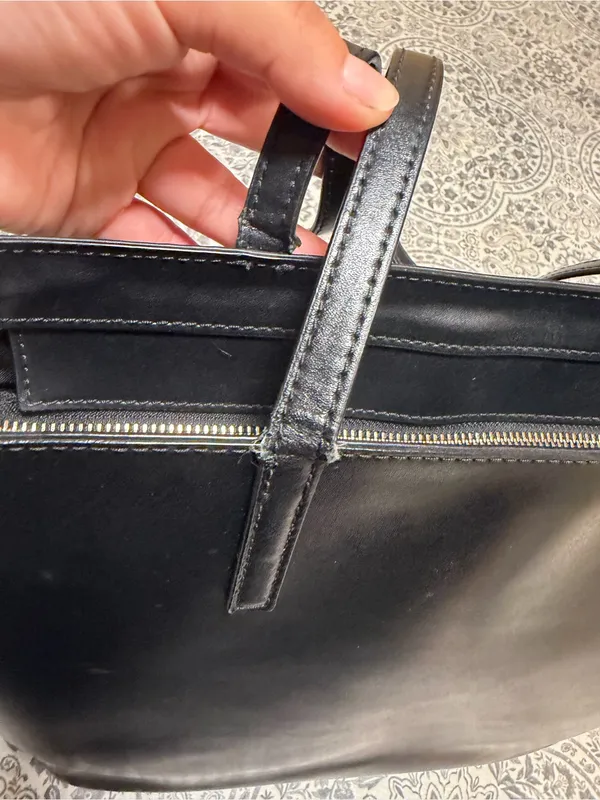 Kate Spade Black Leather Tote Bag - Image 9