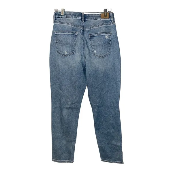 American Eagle Womens Stretch Ripped Curvy Mom‎ Jeans, Size 8 LONG - Image 3
