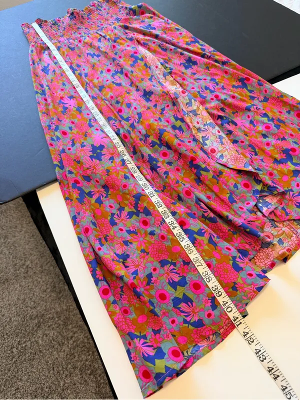 Natural Life convertible maxi skirt, floral print, front surplice slit, flowy XL - Image 6