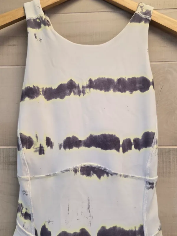{2} Lululemon Court Crush Tennis Dress Traverse Yellow Multi White - Image 6