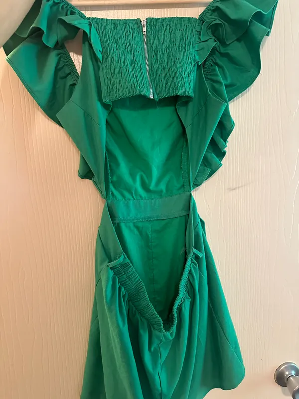 Green Short Romper Size L - Image 2