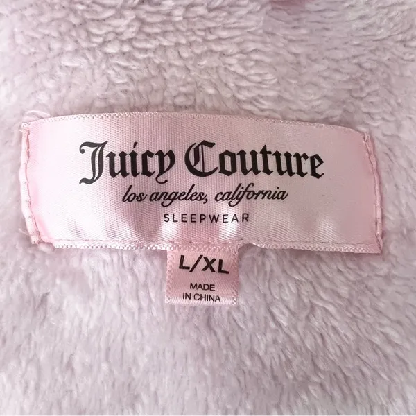 Juicy Couture Blush Pink Logo Plush Robe Size Large/ XL - Image 7