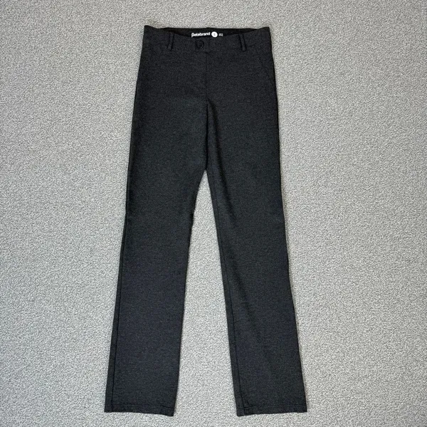 Betabrand Classic Straight Leg Yoga Dress Pants Gray‎ Small - Image 3