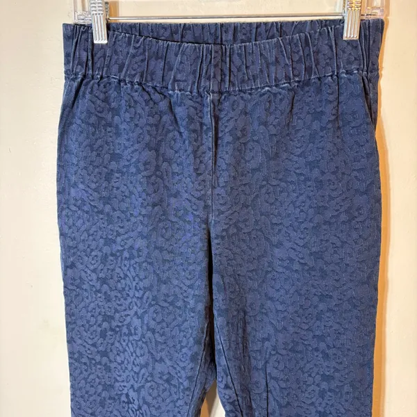 Soft Surroundings Pull On‎ Jeans Size TS (tall small) Blue Floral Print Casual - Image 2
