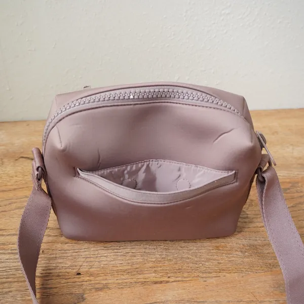 Dagne Dover Small Micah Crossbody Bag Women Mauve Purple Neoprene Travel Bag - Image 10
