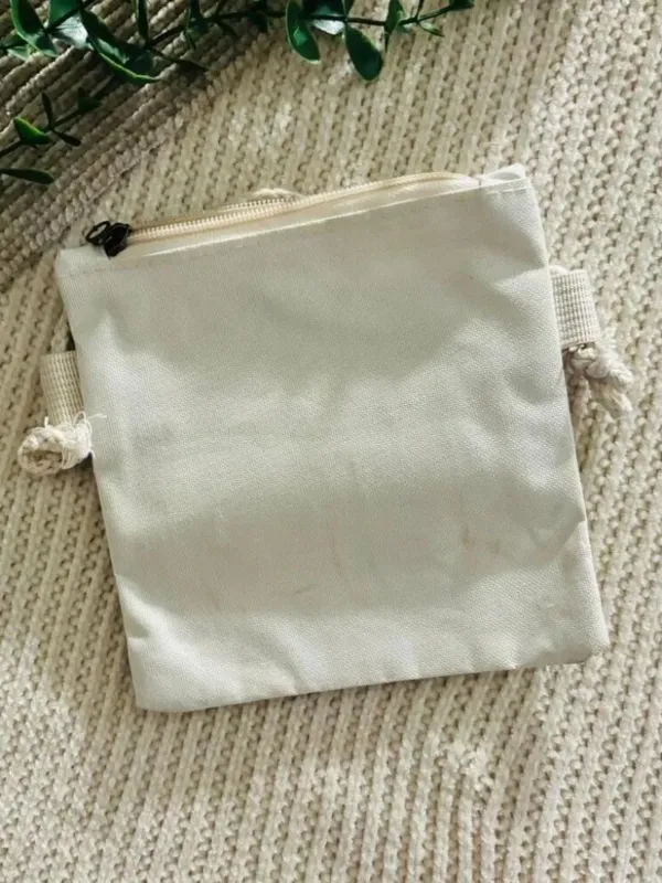 Cottagecore Cream Plaid Multi Piece Tote Set Canvas Buckle Bag - Image 6