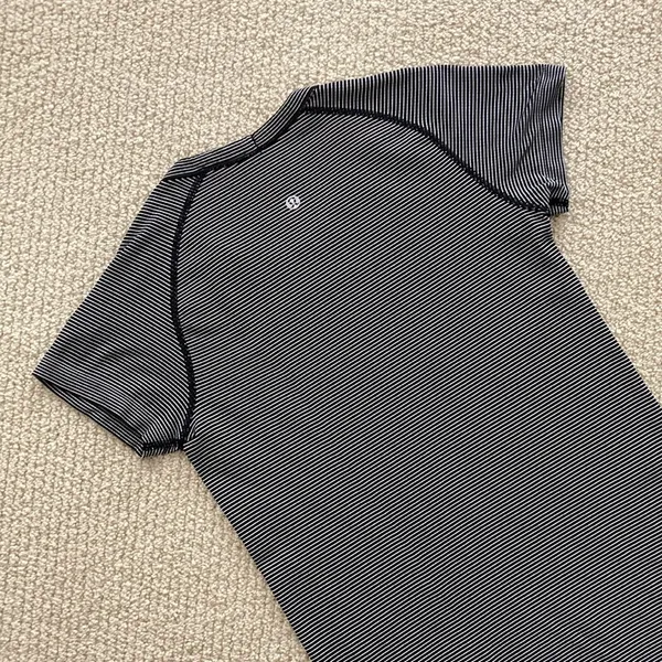 LULULEMON Swiftly Tech Short Sleeve Crew T-Shirt 6 Hyper Stripe Black Like New - Image 10