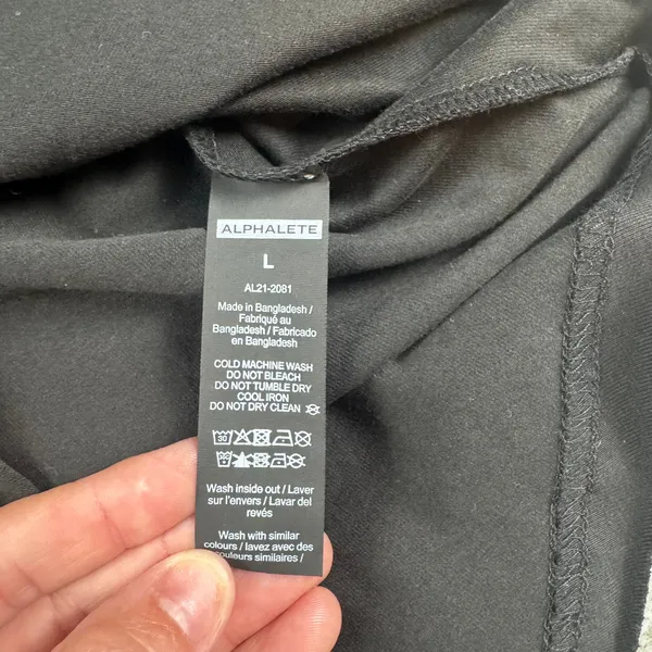 Alphalete Lifestyle Fit Long Sleeve Women's Large Black - Image 5