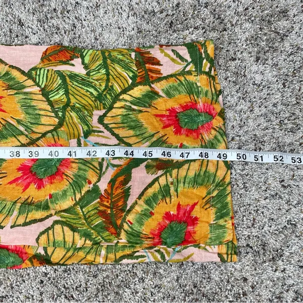 Cynthia Rowley Linen Blend Multicolor Tropical Wide Leg Jumpsuit Medium M - Image 12