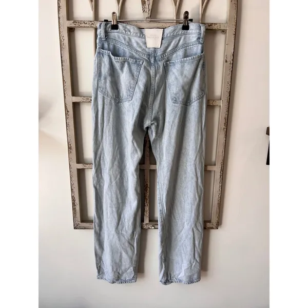 7 For All Mankind Lustre Easy Straight Wide Leg Jeans‎ Size Light Wash - Image 4