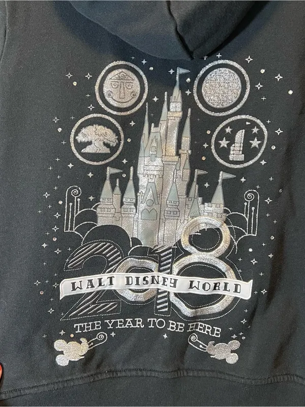 Disney Women’s Black‎ Zip Up Hoodie 2018 Medium - Image 8