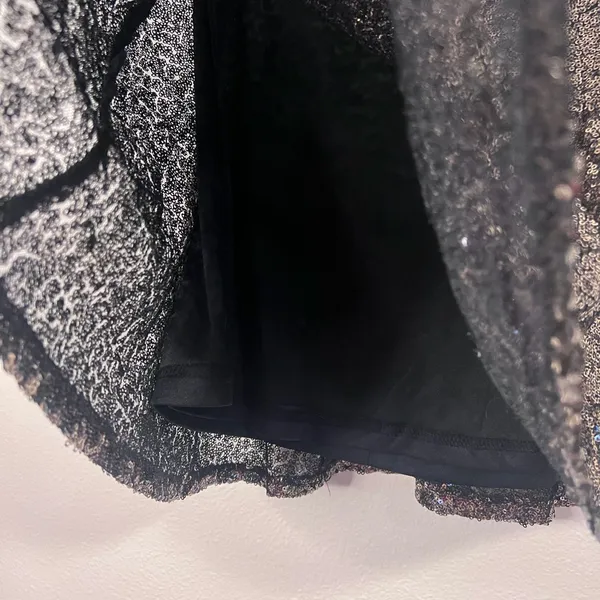 Black Sequin Circle Mini Skirt - Image 5