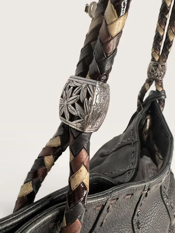 Brighton Baretta Black Pebbled Leather Shoulder Bag - Image 5