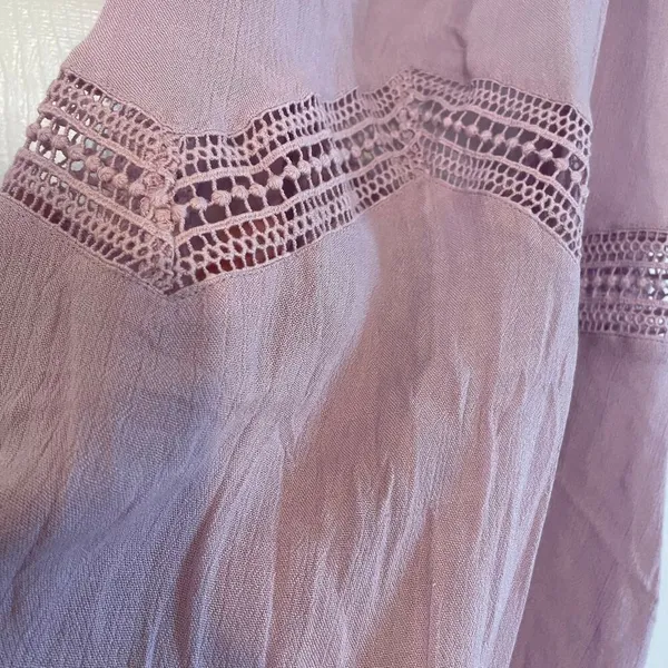 O’Neill light purple crochet halter top size Large - Image 3
