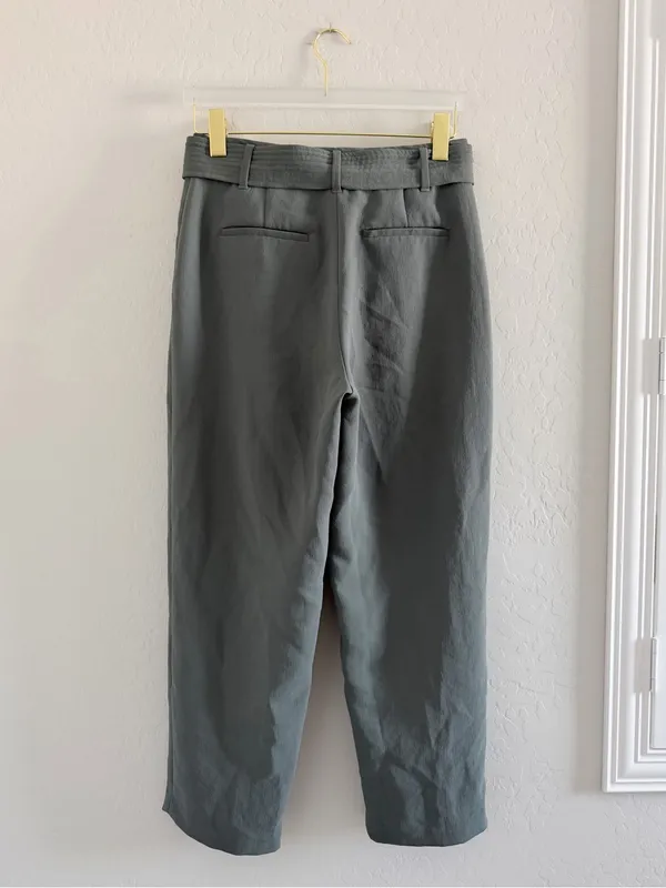 Aritzia Wilfred Jallade High Waisted Tie Front Belted Ankle Pants Size 8 - Image 4
