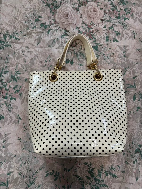 Polka Dot Bag White - Image 2