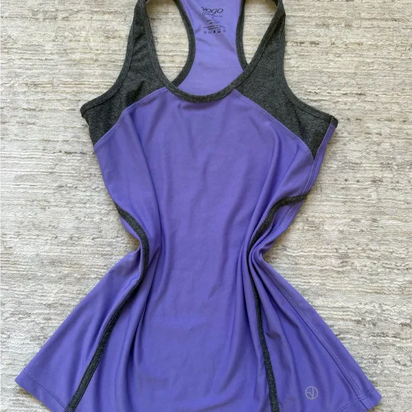 VOGO Athletica Purple and Gray Tank Top (Size Small) - Image 4