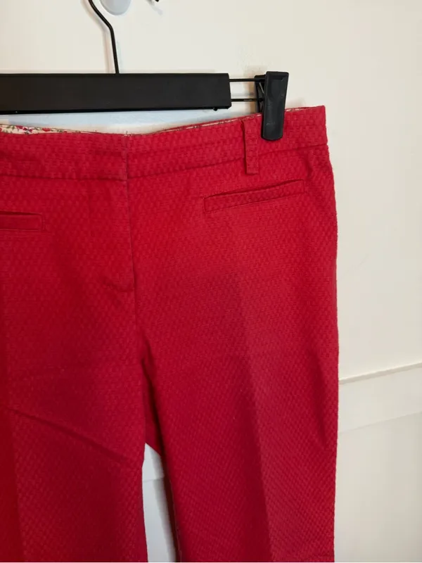 Gregory Vintage Poppy Pink Textured Low Rise Y2K Flare Pants - Image 5
