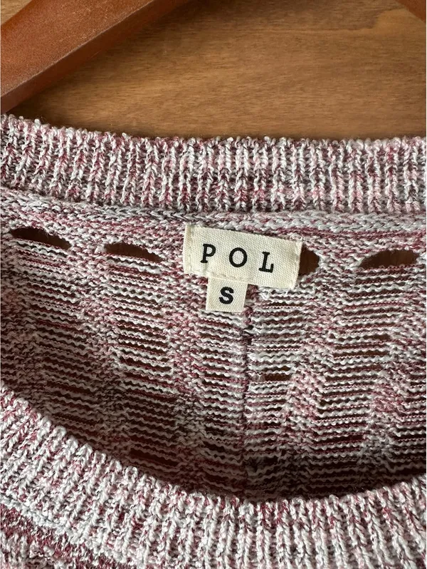 NWOT POL Open Knit Balloon Sleeve Oversized Sweater in Rose Women’s Small - Image 7