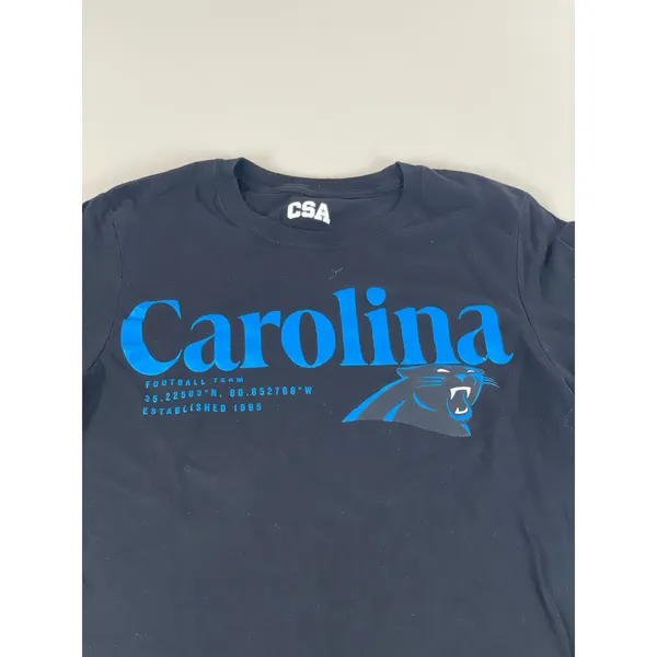 CSA Womens Black Carolina Panthers Long Sleeve Tee M - Image 4