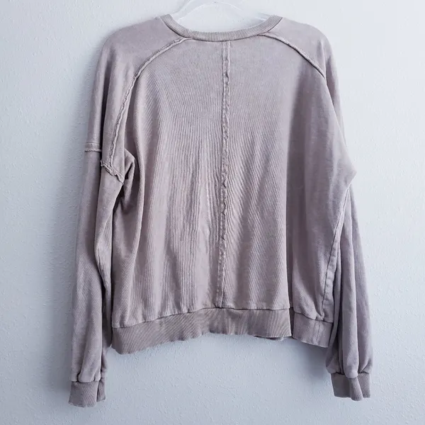 Easel Peace Floral Bohemian Long Sleeve Scoop Sweater - Image 5