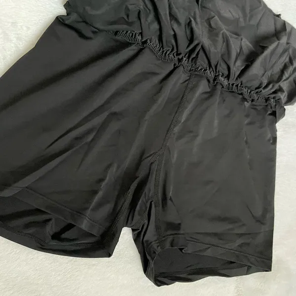 Flowy Athletic Shorts 2 in 1 Butterfly Woman High Waisted Workout Gym Black, XS - Image 9