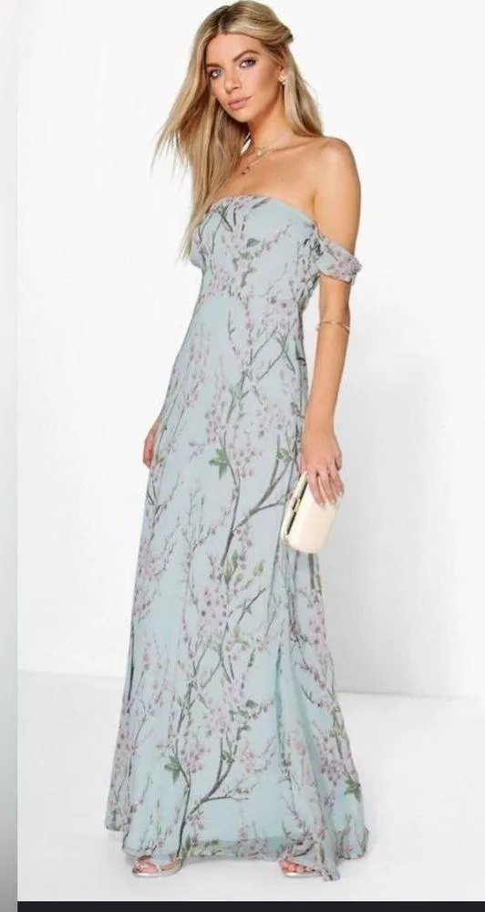 Jessica off shoulder floral maxi - Image 3