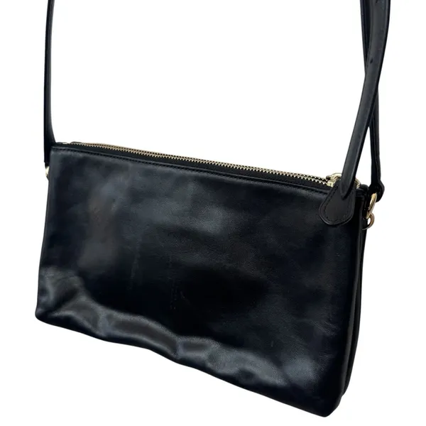 Coach "Crosby" Double Zipper Leather Purse Black Capsule‎ Luxury Old Money Chic - Image 7