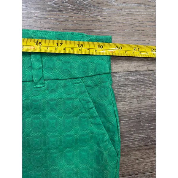 Crown & Ivy Shelby Shorts 16 Green Scallop Hem Textured Preppy - Image 5