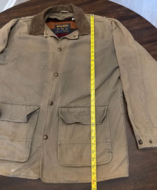 Vintage Woolrich Barn Coat Chore Jacket Mens Medium Blanket Lined Canvas - Image 9