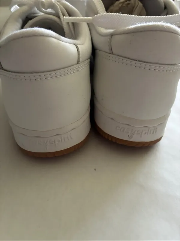 Easy Spirit Women's White Leather Lace-Up Sneakers - Classic Casual - Image 3