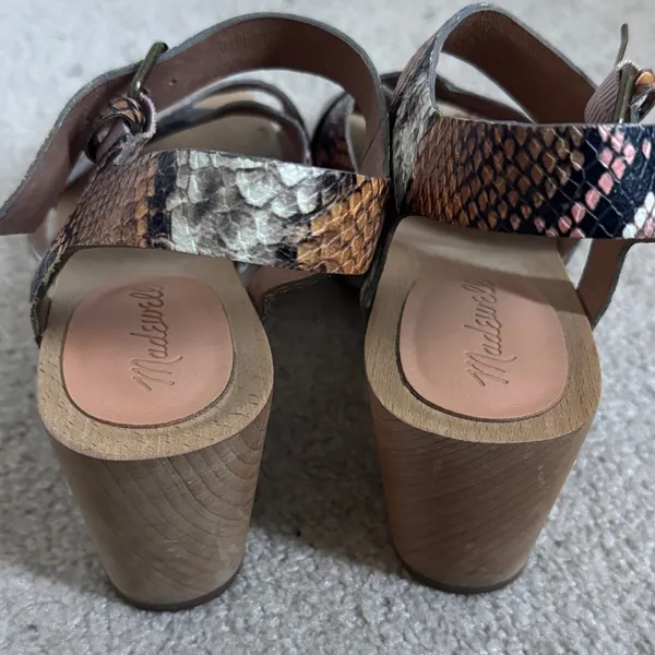 Madewell Johanna Snake Clog Sandals Size 7 Heels - Image 5